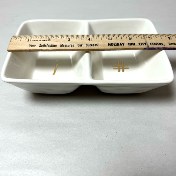 NWOB Rae Dunn Two Compartment #/! Trinket Tray - Picture 5 of 7